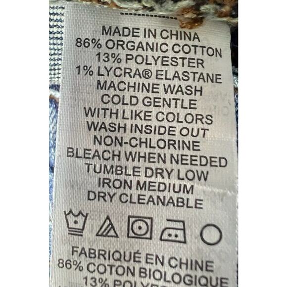 PRANA Women's Tapered Leg Blue Denim Jeans - Size 2 (26x26.5) - Picture 7 of 7